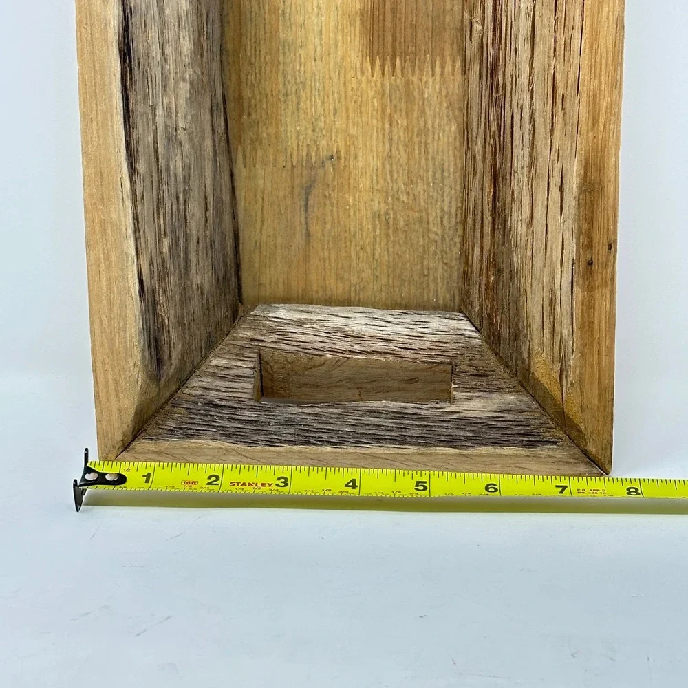 Rustic Reclaimed Wood Decorative Dough Bowl Tray Handles 20